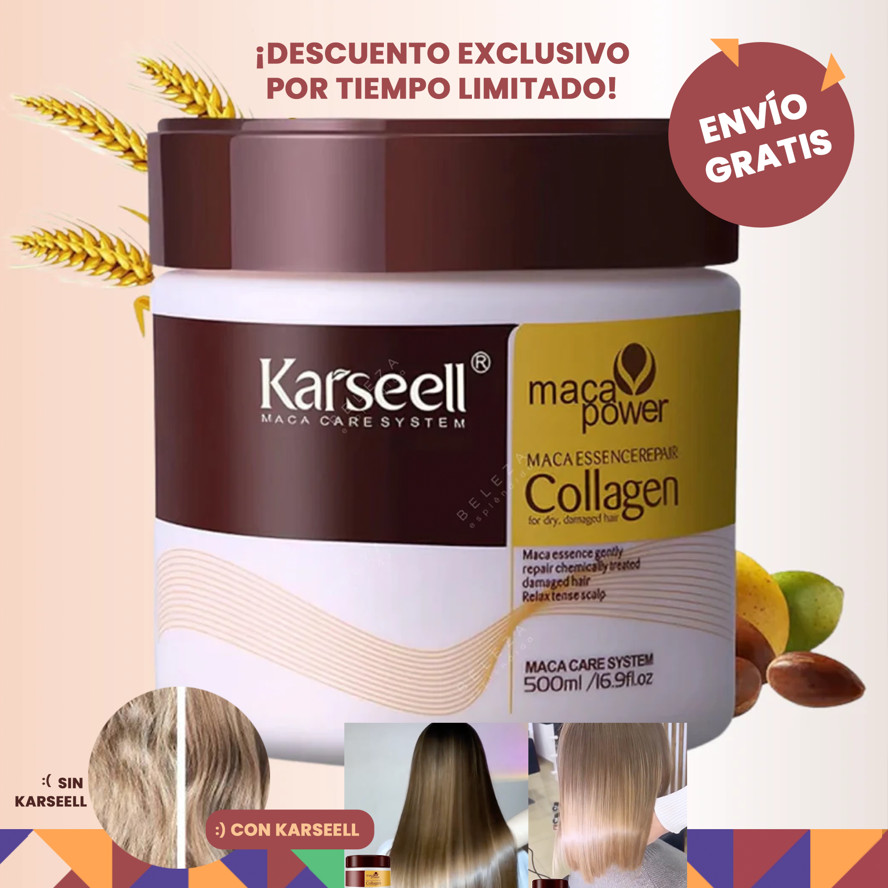 Karseell Colágeno Tratamiento Capilar